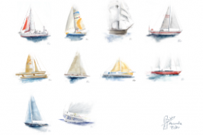 tableaux peints de bateaux