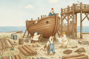 dessin poulettes bateau