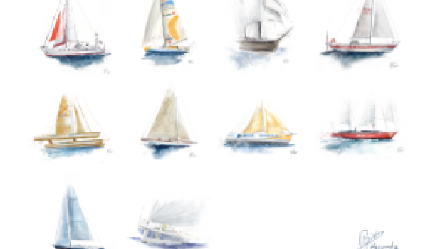 tableaux peints de bateaux