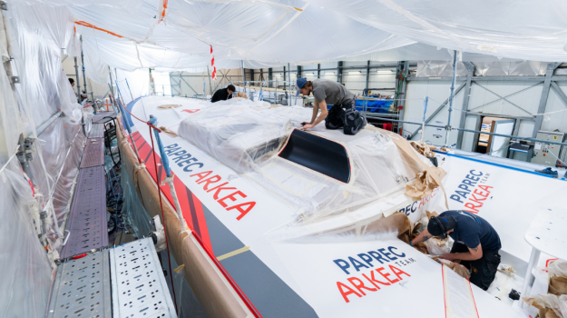 chantier bateau course team paprec arkea