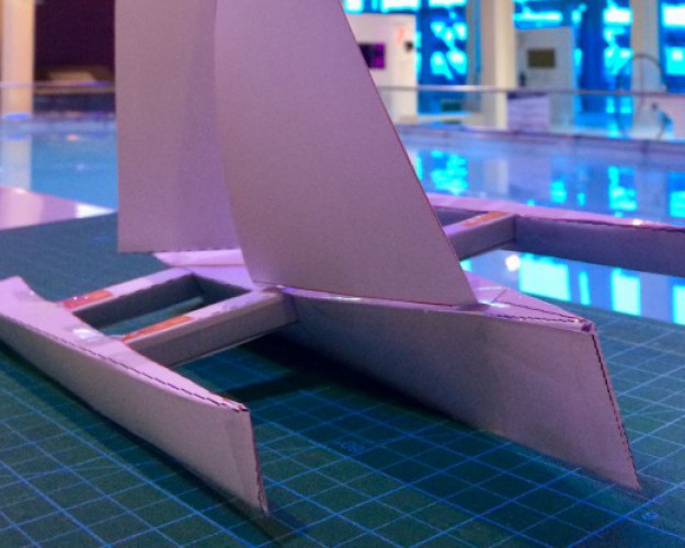 maquette papier de trimaran